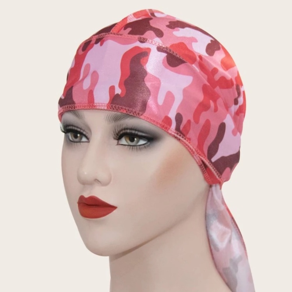 NWT Pink Camo Durag Headwrap Scarf OS